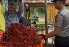 Patroli Dialogis Polsek Babat Supat di Pasar Tanjung Kerang, Harga Bahan Pokok Terpantau Stabil 