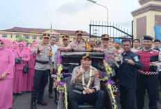 Pedang Pora dan Becak Warnai Pisah Sambut Kapolres OKI Baru dan Lama