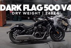 Bukan Kaleng-Kaleng: Dark Flag 500 Bermesin V4 Gahar dan Fitur Canggih, Siap Tantang Harley Davidson !  