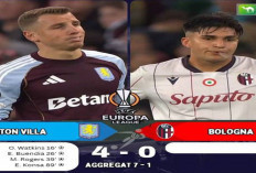 Perempat Final Liga Europa 2026: Aston Villa Gilas Bologna 4-0 