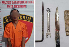 Pelaku Curanmor di Batanghari Leko Diamankan Polisi Bawa Senjata Tajam dan Kunci T