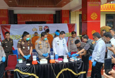 ‎Polres OKU Timur Musnahkan Satu Kilogram Sabu