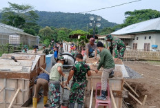 Kodim OKU Bangun Jembatan Gantung Garuda di Desa Pusar