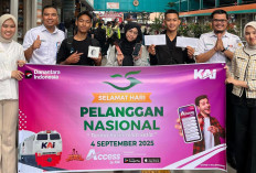 Hari Pelanggan Nasional 2025, KAI Divre III Palembang Bagikan Souvenir dan Tambah Layanan