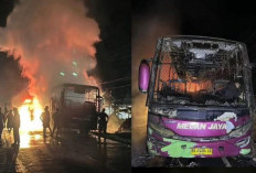 Bus AKAP Medan Jaya Terbakar di Depan Polres Muratara: Begini Kondisi 44 Penumpang dan Sopir !