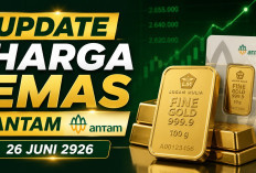 Cek Harga Emas Antam Hari Ini, 26 Juni 2026 : Masih Bertahan di Rp2,655 Juta per Gram 