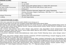 Pengumuman Kedua Lelang Eksekusi Hak Tanggungan 30 Juni 2026
