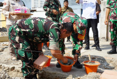 Program RTLH : Dandim 0402/OKI Lakukan Peletakan Batu Pertama