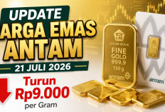 Cek Harga Emas Antam Hari Ini, 21 Juli 2026: Turun Rp9.000, Kini Dibanderol Rp2,601 Juta per Gram
