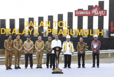 Presiden Jokowi Resmikan Tol IndraPrabu di Sumsel