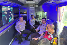 Polda Sumsel Turunkan Mobile Command Center ke Betung, Teknologi Drone Kendalikan Arus Mudik Jalintim