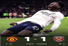 Hasil Liga Premier Inggris: Manchester United Ditahan West Ham 1-1