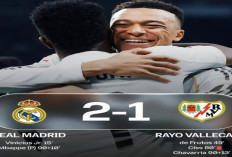 Hasil Real Madrid 2-1 Rayo: Penalti Akhir Mbappé Selamatkan Real Madrid