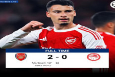 Hasil Liga Champions 2025/2026: Arsenal Bungkam Olympiacos 2-0 