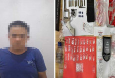 Gerebek Rumah Bandar di Cempaka OKU Timur, Polisi Temukan Sabu 20 Gram, Ekstasi, Revolver dan Amunisi