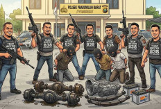 4 Komplotan Pembobol Garasi Rumah di Prabumulih Ditangkap, Polisi Amankan Barang Bukti Sparepart Truk