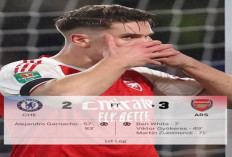 Hasil Carabao Cup: Arsenal Tekuk Chelsea 3-2, Satu Kaki The Gunners di Final
