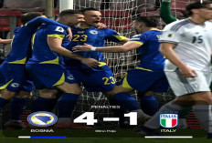Hasil Kualifikasi Piala Dunia 2026: Italia Kalah Dramatis dari Bosnia, Tersingkir Lewat Penalti