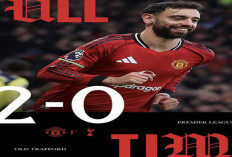 Hasil MU vs Tottenham 2-0, Manchester United ke 4 Besar
