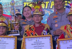 Polisi Cilik Muara Enim Raih Juara Favorit se-Sumsel 