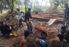  Satgas TMMD Kodim 0403/OKU Mulai Bergerak Gali Pondasi Untuk MCK