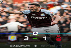 Hasil Aston Villa vs Nottingham Forest: Aston Villa Tekuk Forest 3-1, Salip Man City di Papan Atas