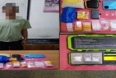 Satresnarkoba Polres OKI Gerebek Rumah Pengedar di Kutaraya Kayuagung, Timbangan Digital dan Sabu Disita