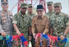 Pembangunan Jembatan Gantung Garuda di Desa Pusar Rampung 100 Persen