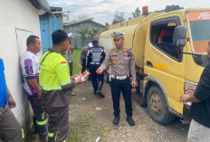 Cegah Kecelakaan, Satlantas Musi Rawas Turun Tangan Cek Armada Tangki PT SRMD