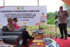 Polres OKU Bangun Sumur Bor Penuhi Kebutuhan Air Bersih Warga