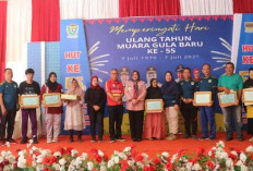 Tradisi Tukar Rantang Meriahkan HUT Desa Muara Gula Baru Ke-55
