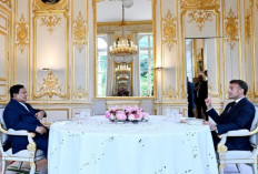 Prabowo Dijamu Presiden Macron di Istana Elysee