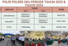 Tren Pelanggaran Personel Polres OKU 2024 : Naik Dibandingkan Tahun 2023 !