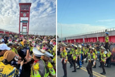Pocil Binaan Polres OKI Berikan Penampilan Menarik di Peresmian CFD Palembang