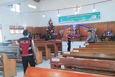 Polres OKU Sterilisasi Gereja Jelang Perayaan Natal 2024