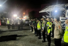 Pleton III Siaga Polres OKI Keliling Kota Kayuagung, Antisipasi Gangguan Kamtibmas