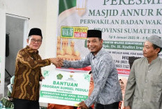 Kemenag Sumsel Sumbang Rp256 Juta untuk Pembangunan Masjid