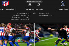 Hasil Liga Champions: Atletico Madrid Hancurkan Tottenham 5-2