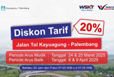 Diskon 20 Persen, Mudik Aman dan Seru Lewat Tol Kayuagung-Palembang