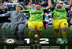 Hasil Udinese vs Sassuolo 1-2: Performa Solid Jay Idzes Antar Sassuolo Naik ke Papan Tengah 