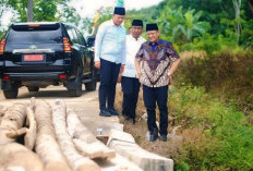 Bupati OKU Timur Pastikan Jembatan Desa Sukamaju Dibangun Tahun 2025