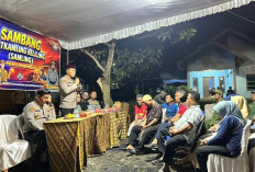 Sambangi Desa Karangan, Kapolres Prabumulih Puji Kekompakan Warga Aktifkan Satkamling