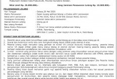 Iklan Pengumuman Kedua Lelang Eksekusi Hak Tanggungan