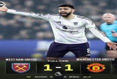 Hasil West Ham vs Manchester United 1-1: Drama Injury Time, Setan Merah Menolak Tumbang