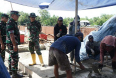 Pembangunan Jembatan Gantung di Desa  Kuala Dua Belas Terus Dipercepat