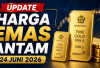 Cek Harga Emas Antam Hari Ini, 24 Juni 2026: Turun Rp18.000, Kini Dibanderol Rp2,655 Juta per Gram