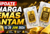Cek Harga Emas Antam Hari Ini, 20 JUni 2026: Turun Lagi Rp5.000, Kini Dibanderol Rp2,668 Juta per Gram