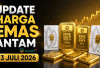 Cek Harga Emas Antam Hari Ini, 13 Juli 2026: Turun Rp20.000, Kini Dibanderol Rp2,635 Juta per Gram