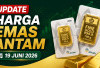 Cek Harga Emas Antam Hari Ini, 19 Juni 2026: Kembali Turun Rp30.000, Kini Dijual Rp2,673 Juta per Gram