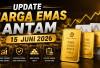 Cek Harga Emas Antam Hari Ini, 15 Juni 2026: Naik Rp18.000, Kini Tembus Rp2,729 Juta per Gram  